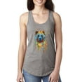 thumbnail image 1 of Bear Painting Splatter Abstract Art Animal Lover Ladies Racerback Tank Top, Heather Grey, Small, 1 of 3