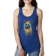 thumbnail image 1 of Bear Painting Splatter Abstract Art Animal Lover Ladies Racerback Tank Top, Royal, X-Large, 1 of 3