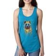 thumbnail image 1 of Bear Painting Splatter Abstract Art Animal Lover Ladies Racerback Tank Top, Turquoise, Small, 1 of 3