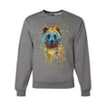thumbnail image 1 of Bear Painting Splatter Abstract Art Animal Lover Unisex Crewneck Graphic Sweatshirt, Heather Grey, 2XL, 1 of 3