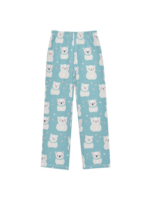 Bear Pajama Pants Soft and Lightweight Elastic Waistband Pajama Pants