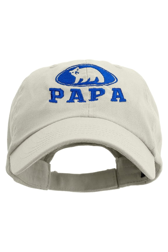 Bear Papa Low Profile Washed Cap - White OSFM