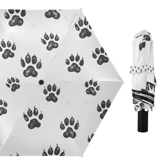 Bear Paw Compact Sun Umbrella Windproof Travel Umbrellas for Rain Strong Portable UV Protection