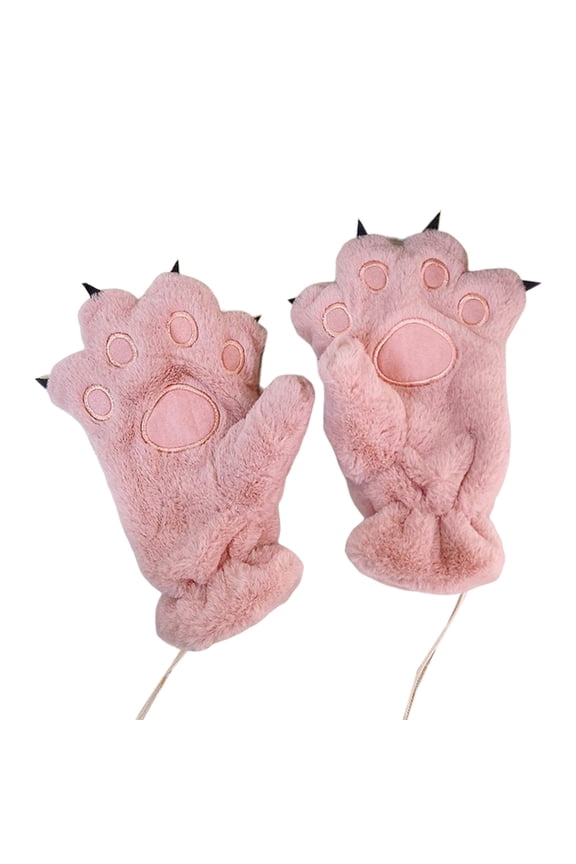 Bear Paw Costume Gloves Bear Paw Mittens Winter Plush Bear Paw Gloves