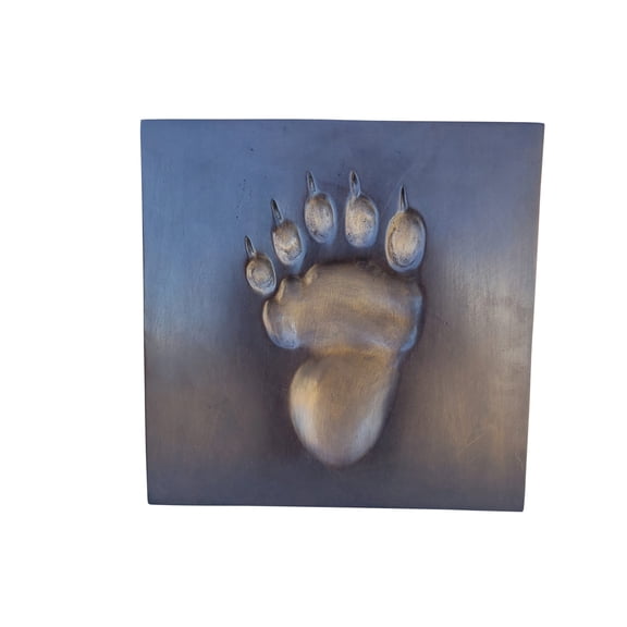 Bear Paw Print made of Bronze Wall decor Size: 10" x 10" x 1"H
