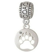 Bear Paw Silhouette - Coach Charm Bead