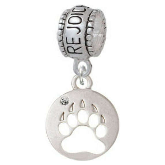 Bear Paw Silhouette - Rejoice Charm Bead