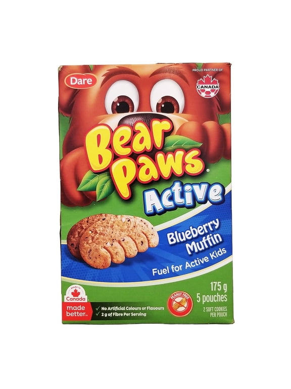 Bear Paws Active Blueberry Muffin Cookies Peanut Free 175 g (6.2 oz)