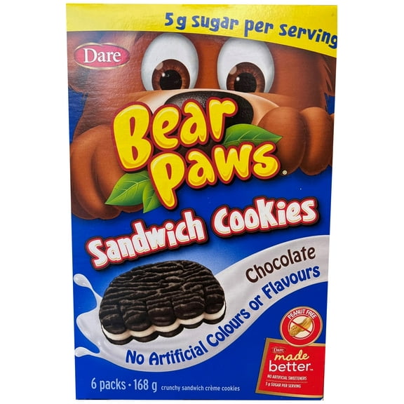 Bear Paws sandwich cream chocolate 168G