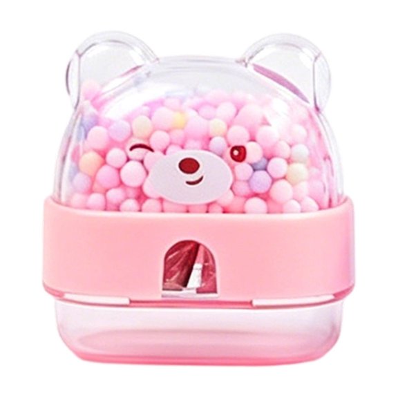 Bear Pencil Sharpener, Random Color Compact Sharpener for Students, Classroom, Home, Art