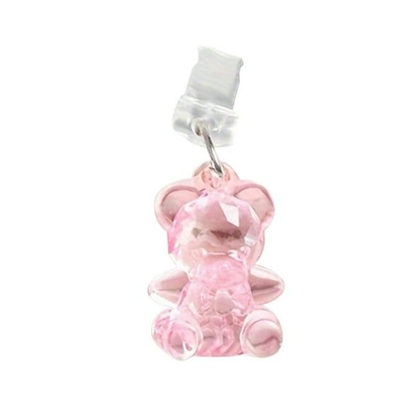 Bear Phone Dust Plug for Type-C Port Cute Plastic Charm, Portable Charge Port Cover Protector, Small Mobile Phone/Tablet Pendant