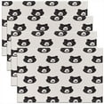 thumbnail image 1 of Bear Placemats Set of 4, Cartoon Farmhouse Wildlife Animal Table Place Mats, Rustic Bear Placemat for Kitchen Dining Table Decoration Indoor Outdoor 18"x12", 1 of 4
