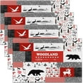 thumbnail image 1 of Bear Placemats Set of 4 Deer Flying Mallard Placemats for Dining Table Indoor Outdoor Kitchen 12"x18" Rustic Cabin Country Plaid Table Mats Placemat Kitchen Dining Table Duck Red, 1 of 5
