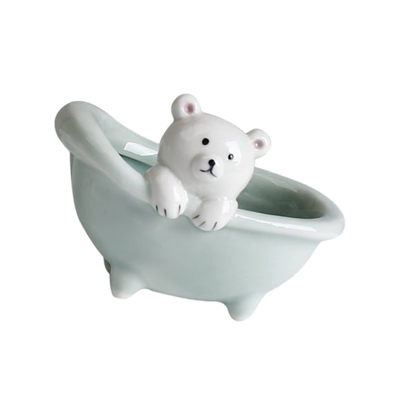 Bear Plant Container Flowerpot Garden Container Ceramic Fleshy Plant Planter Holder for Home Desk Ornament