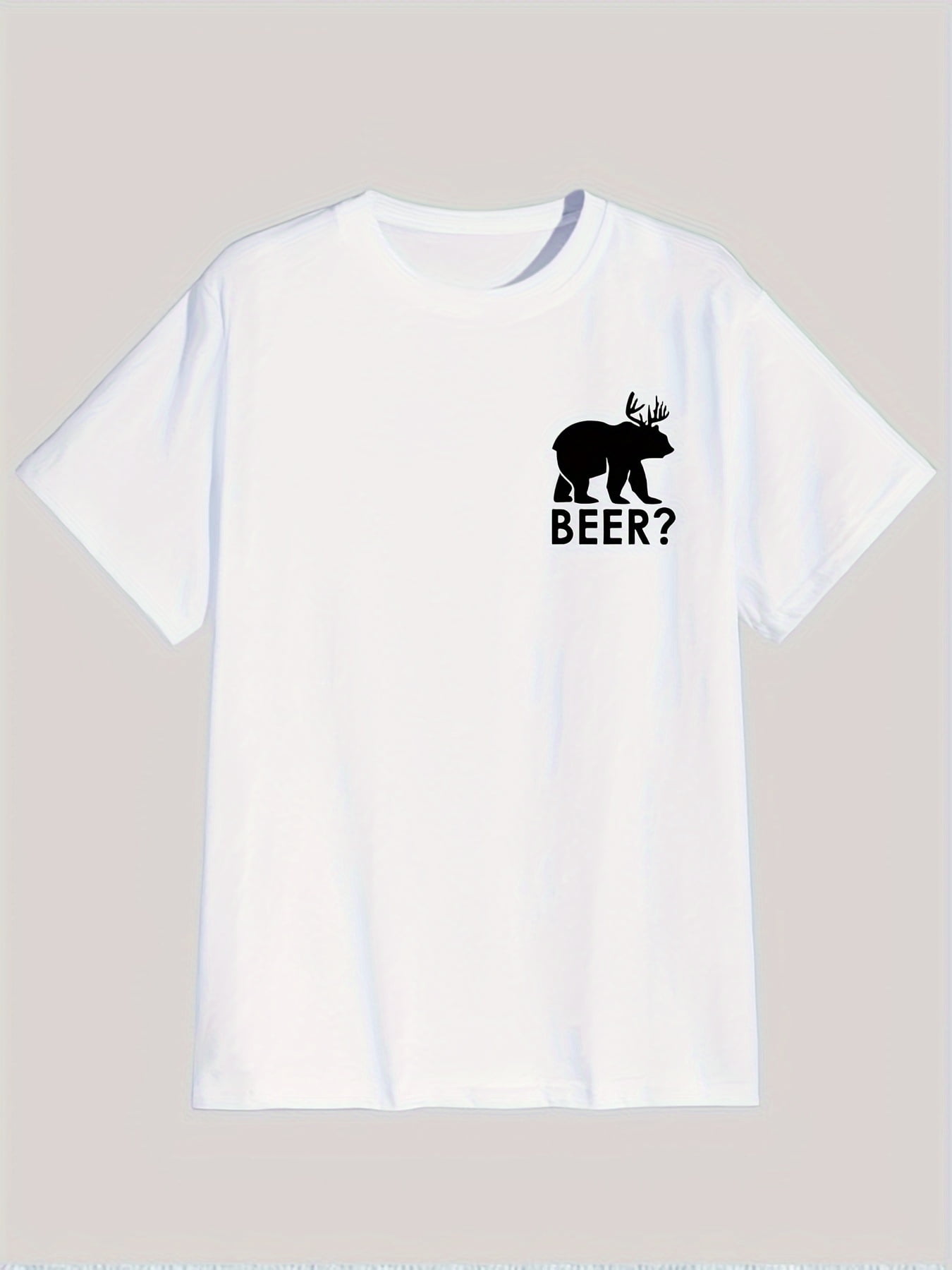 Bear Plus Deer Equals BEERBEER lover's shirtmen's printed short