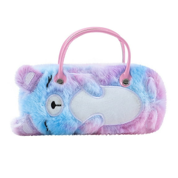 Bear Plush Glasses Case Foldable Soft Protective Storage Protective Box Bag For Kids Adults Travel