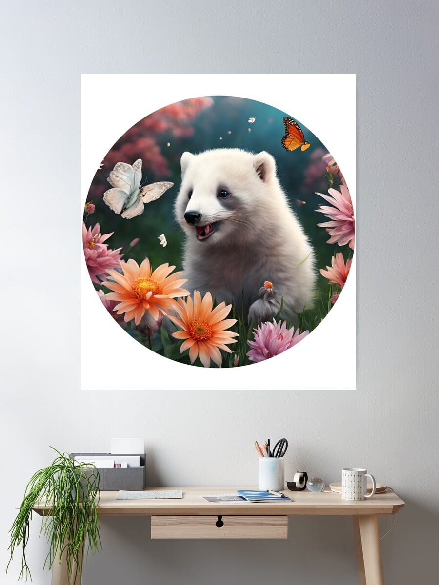 Bear Poster Wall Art, Modern Wall Decor For Living Room Bedroom, 16x24