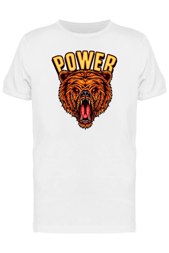 Bear Power Head Graphic Tee Men's -Image by Shutterstock