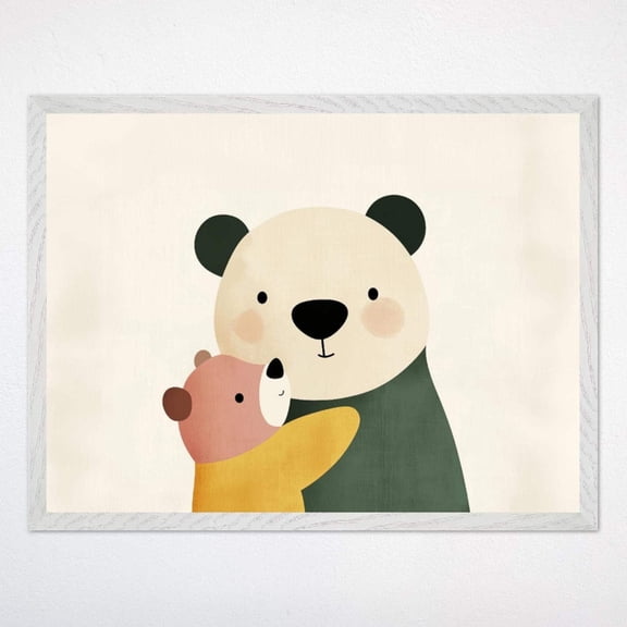 Bear Print For Nursery Room Woodland Animal Wall Art Minimalist Nursery Unframed Paper Print