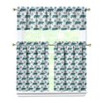 thumbnail image 1 of Bear Print Kitchen Curtains 3-Piece Set - Cute Polar Bear Artistic Pattern, Brown Winter Forest Hunting Wild Design, Semi-Sheer Tier Curtains with Valance for Modern Homes, 1 of 5