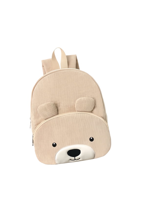 Bear Print School Backpack Roomy Interior Water-Resistant Fabric & Adjustable Straps For Books And Essentials