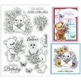 thumbnail image 1 of Bear Rabbit Elephant Clear Silicone Stamps for DIY Card Making Flower Silicone Transparent Seal Animal Decorative Clear Stamps for Scrapbooking and Photo Album Journal Decoration, 1 of 8