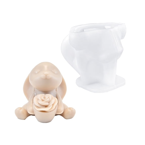 Bear/Rabbits Shape Figurine Molds for Handmade Present and Artistic Projects