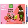 thumbnail image 1 of Bear Real Fruit Snack Rolls, Strawberry & Raspberry Variety Pack, 48 Roll (24pk, 2 rolls per Pack), Packaged with Bryant Desai Supplies Pen, 1 of 7