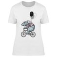thumbnail image 1 of Bear Riding A Bicycle  T-Shirt Women -Image by Shutterstock, Female Large, 1 of 2