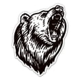 thumbnail image 1 of Bear Roaring Ink Drawing - 12" Vinyl Sticker Waterproof Decal, 1 of 1