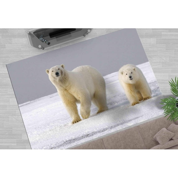 Bear Rugs, Animal Rugs, Office Rugs, Bear Rug, Polar Bear Rugs, Office Decor Rug, Farmhouse Rugs, Office Decor Rug Personalized Rugs, 2.6'x6.5' - 80x200 cm