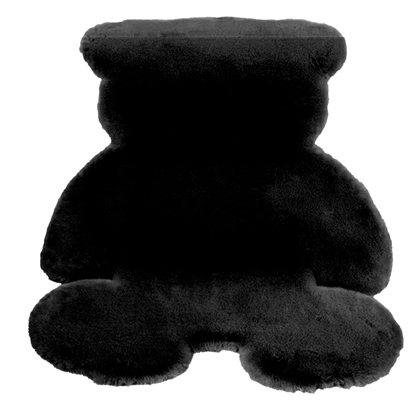 Bear Rugs Bear Shaped Area Rug, Cute Soft Fluffy Faux Fur Rug Fuzzy Shaggy Rug Carpet for Kids Teen Girls Room Floor Sofa Living Room[Black]