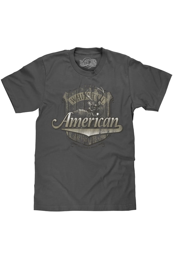 BEAR RUN Men's 1776 American Tradition Whitetail Deer Hunting T-Shirt (L)