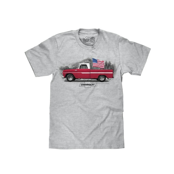 Bear Run Clothing Co. Men's Chevrolet C10 Pickup Truck USA Flag Shirt (3XL)