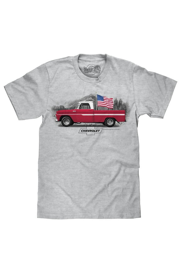 Co. Men's Chevrolet C10 Pickup Truck USA Flag Shirt (XL)