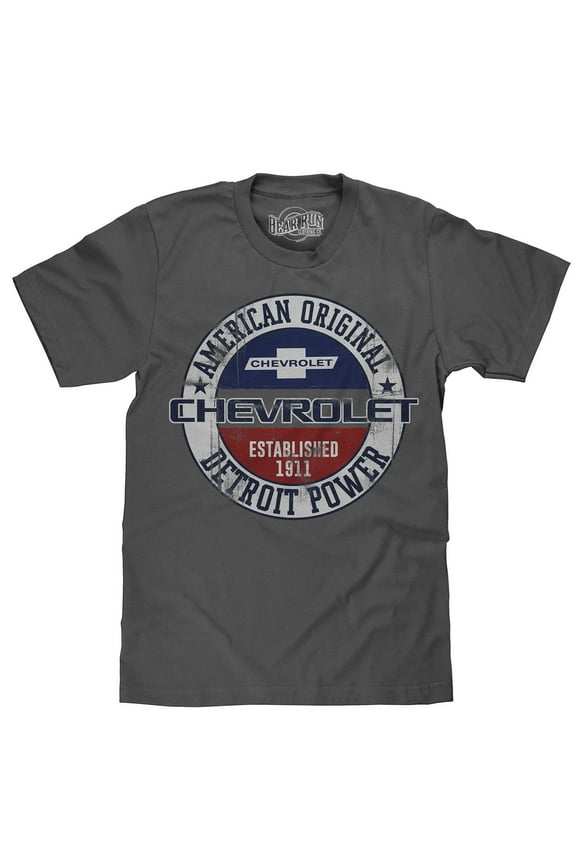 BEAR RUN Men's Retro Established 1911 Chevrolet Detroit Power Shirt (L)