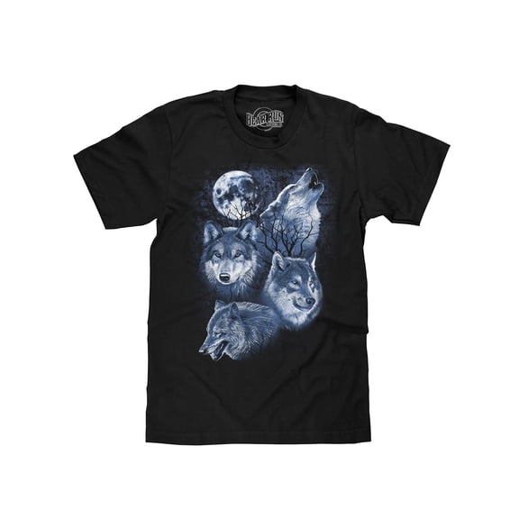 Bear Run Clothing Co. Men's Howl at The Moon Wolf Pack Shirt (3XL)