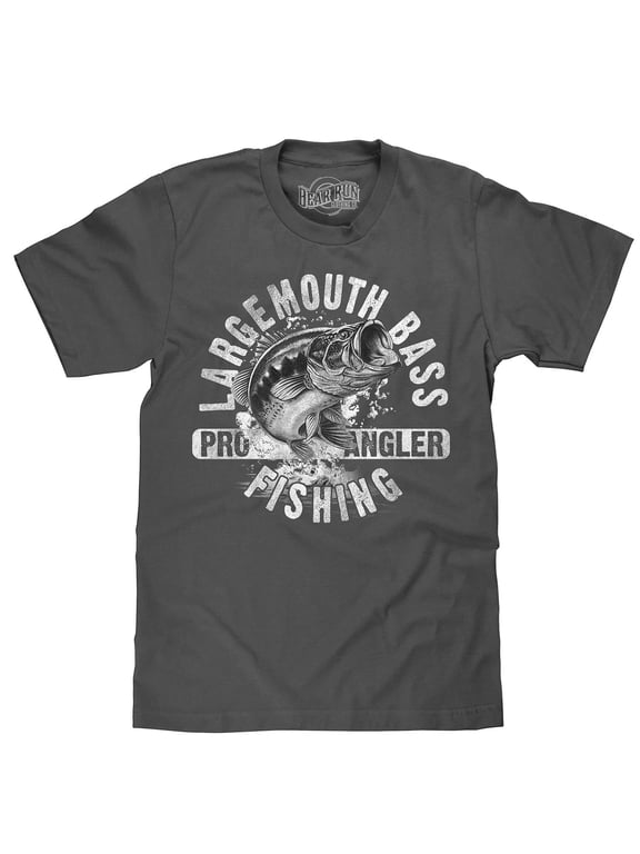 BEAR RUN Men's Largemouth Bass Fishing Graphic T-Shirt (L)