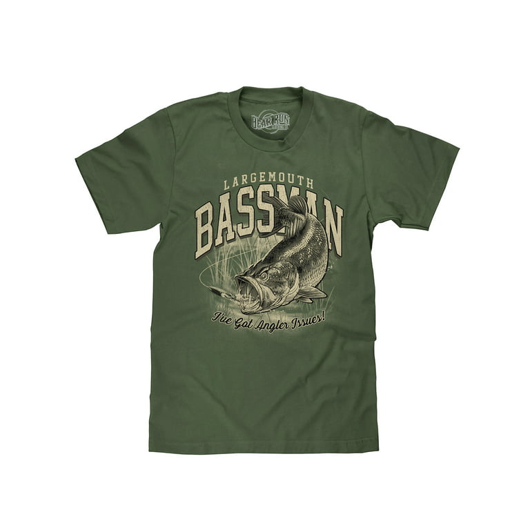 Bear Run Clothing Co. Men's Largemouth Bassman Angler Issues Fishing T-Shirt