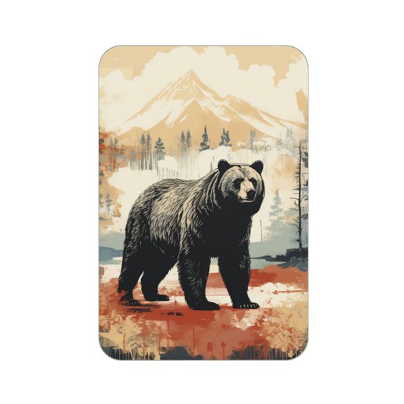 Bear Rustic Lodge Southwestern Acrylic Fridge Magnets Decorative Refrigerator Magnets for Kitchen Office Whiteboard Locker