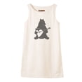thumbnail image 1 of Bear'S Playing Guitar Print Vintage 100% Cotton Linen Mini Shift Dress WDS_01 6, 1 of 1