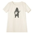 thumbnail image 1 of Bear'S Playing Music Printed Linen Cotton Vintage Mini Shift Dress WDS_06 18, 1 of 1