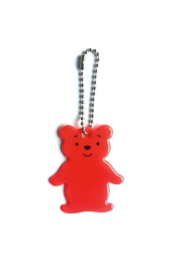 Bear Safety Reflector Reflective Keychain Charm Bag Keyrings Pendant Accessories for Jackets Backpack Strollers