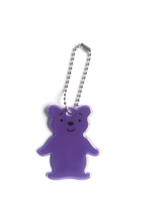Bear Safety Reflector Reflective Keychain Charm Bag Keyrings Pendant Accessories for Jackets Backpack Strollers