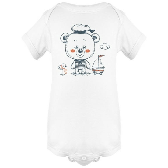 Bear Sailor With Bird Bodysuit Infant -Image by Shutterstock, 6 Months