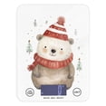 thumbnail image 1 of Bear Scarf Hat Food Scale Digital Kitchen Scale Waterproof Tempered Glass Tare Function 11 lb for Baking Cooking Meal Prep, 1 of 7