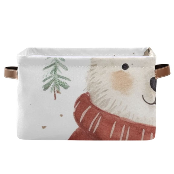 Bear Scarf Hat Storage Bins Baskets With Handles Storage Box Clothes Organizer Organization Toys