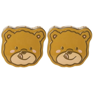 Bear Shape Cookie Tin Box Tinplate Metal Storage Containers (2pcs)