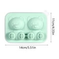 thumbnail image 1 of Bear Shape Ice Cream Mold Ice Cube Molds - Food Grade Animal-Shaped Ice Trays With Funnel Design, Temperature Resistant For Whiskey, Coffee & Beverages, Easy Release & Dishwasher Safe, 1 of 6