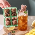 thumbnail image 1 of Bear Shape Silicone Tray, Reusable Ice Mold for Home Kitchen DIY Frozen Drinks and Daily Use, 1 of 6